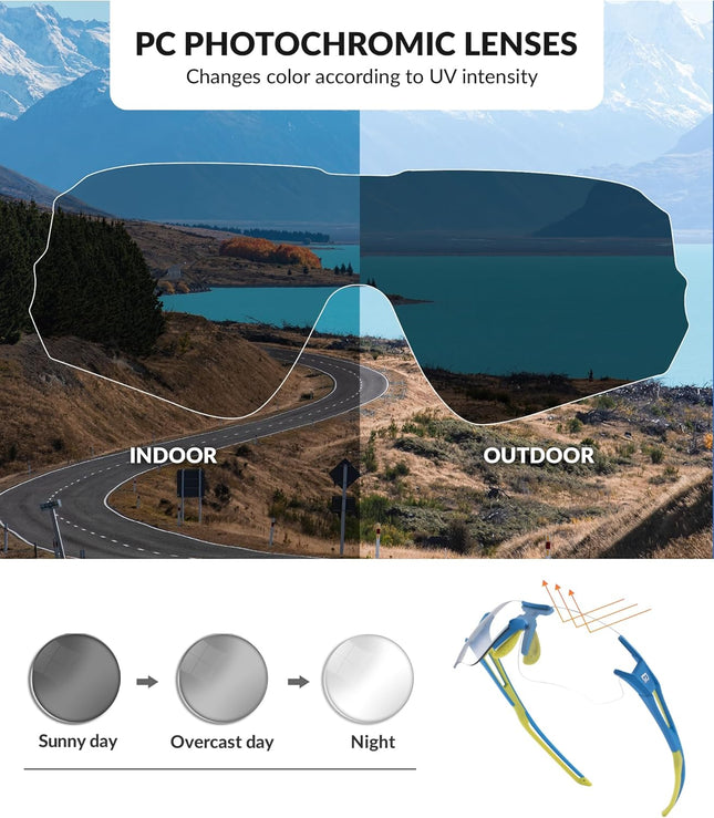 718 Photochromic Polarized Sunglasses