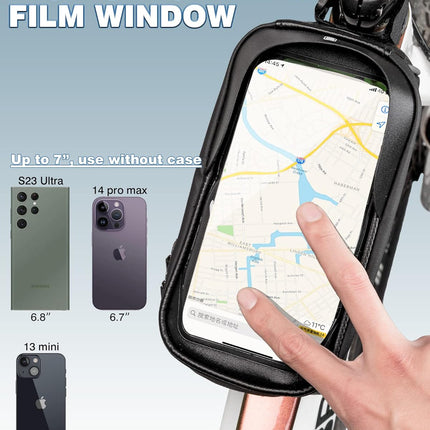 463Sacoche de vélo étanche pour téléphone, moins de 7 pouces