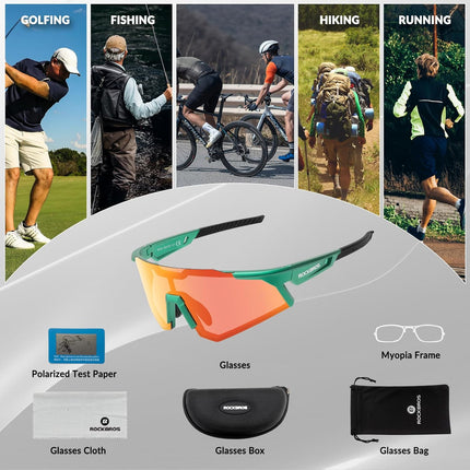 1739Gafas de ciclismo polarizadas HD, montura TR90