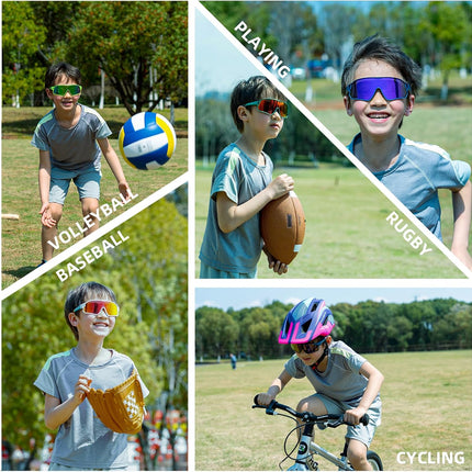 636 Occhiali da sole sportivi e da ciclismo polarizzati per bambini