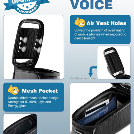 463Sacoche de vélo étanche pour téléphone, moins de 7 pouces