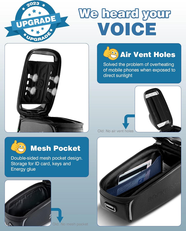 463 Waterproof bike bag for phone, under 7 inches