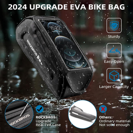 1559Sacoche de guidon EVA pour vélo - 1,7 L