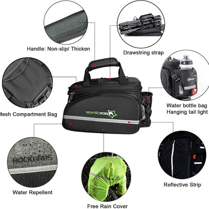 407Borsa per portapacchi posteriore estensibile da 10 a 35 L