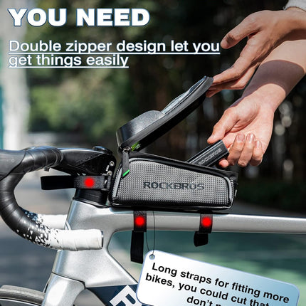 463Sacoche de vélo étanche pour téléphone, moins de 7 pouces