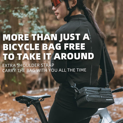 1649Sacoche de guidon étanche pour vélo avec bandoulière