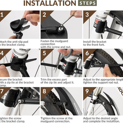 345Parafango posteriore per bici da mountain bike e bici da città
