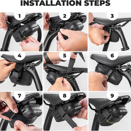 Sacoche de selle Rockbros avec porte-cartouche CO2  - Violet