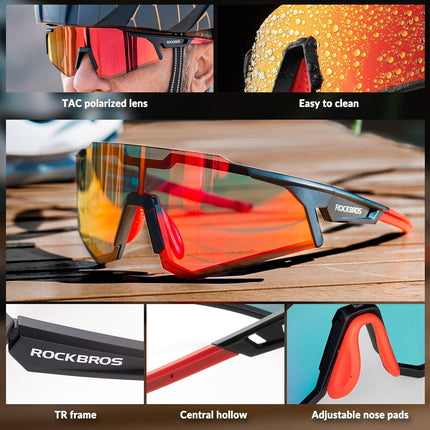 1102Lunettes vélo polarisées HD monture TR90