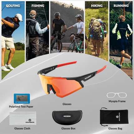 1102Lunettes vélo polarisées HD monture TR90