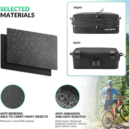 1649Sacoche de guidon étanche pour vélo avec bandoulière