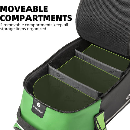 405Borsa per portapacchi posteriore 4 L, impermeabile e riflettente