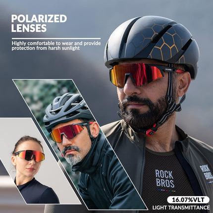1102Lunettes vélo polarisées HD monture TR90