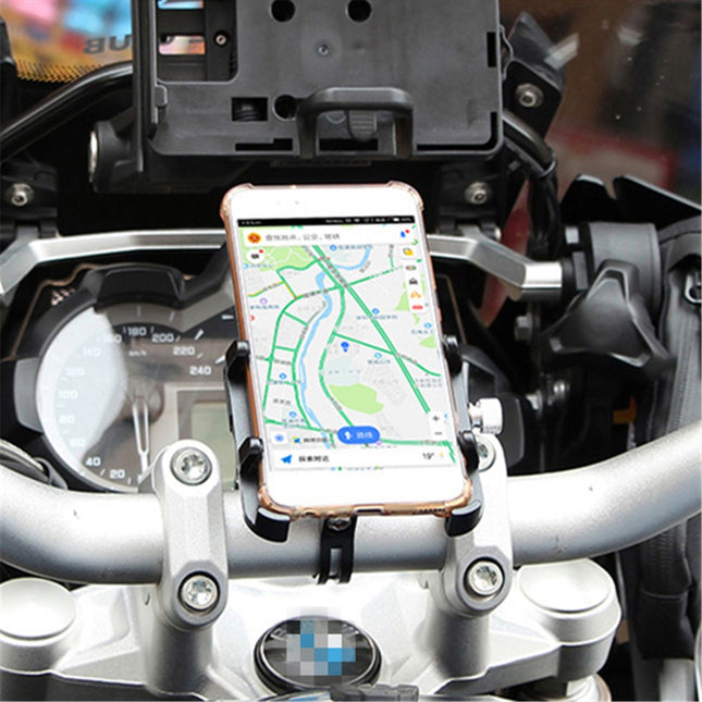 103Support téléphone guidon vélo aluminium, pince 55-100 mm universel, noir