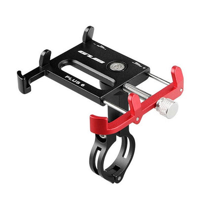 132Support téléphone guidon vélo aluminium, pince 55-100 mm universel, noir/rouge