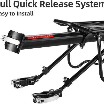 Kiirkinnitusega jalgratta tagumine pagasikandja