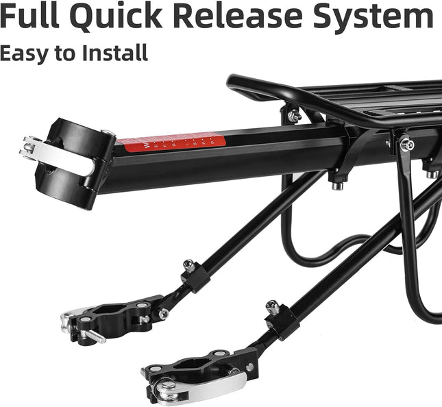 Greito tvirtinimo galinis dviračio bagažinės laikiklis