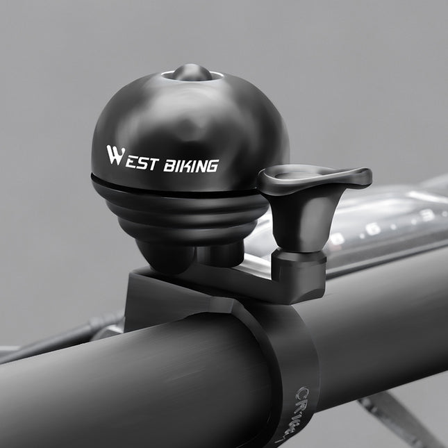 Dviračio skambutis WEST BIKING su nykščiu – lengvas, nešiojamas ir aiškus garsas