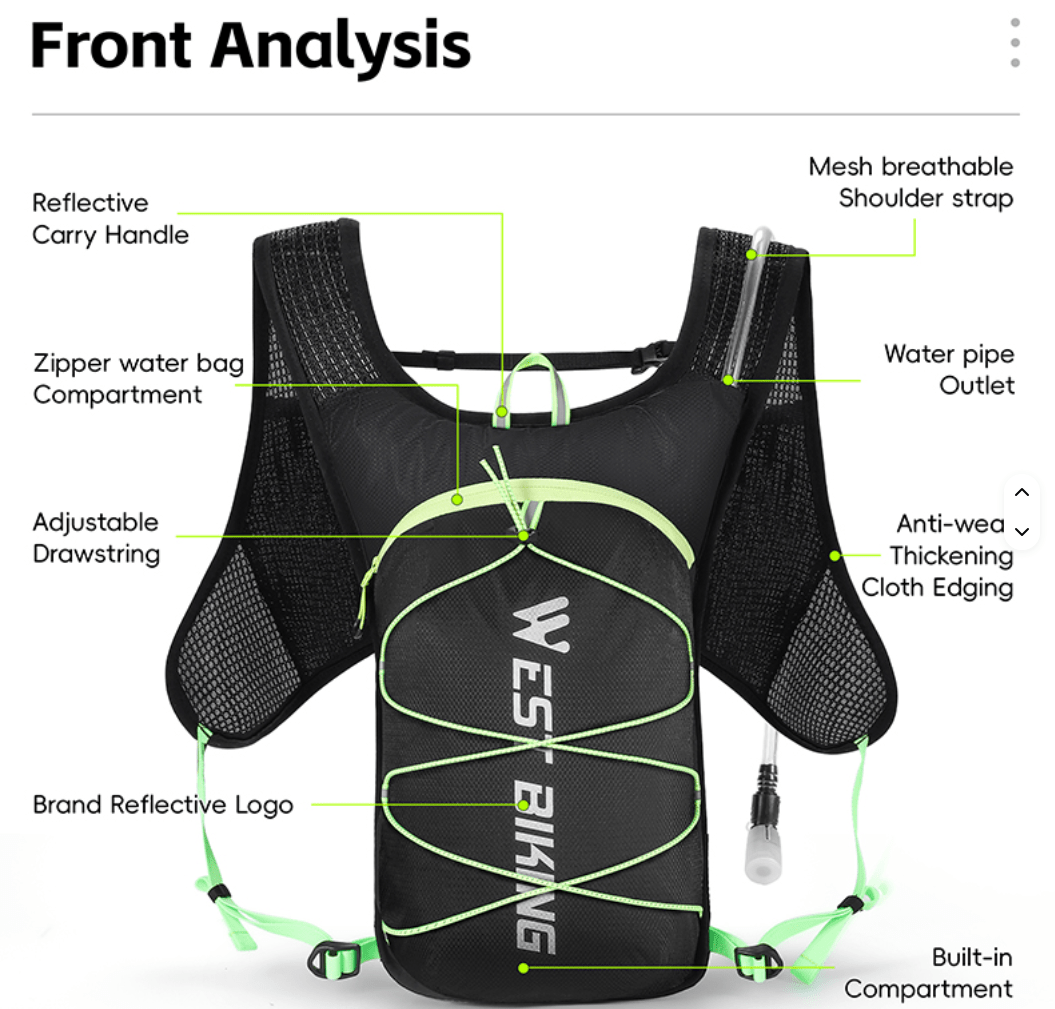 Zaino da ciclismo 2-in-1: leggero e multifunzionale Zaino da ciclismo 2-in-1: leggero e multifunzionale