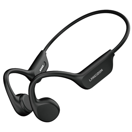 12Langsdom BE17 auriculares de conducción ósea impermeables Bluetooth (negro)