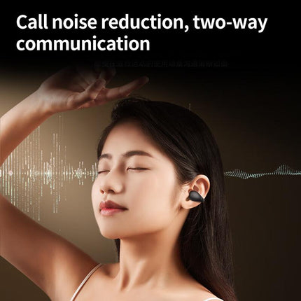 123Lenovo TC3403 écouteurs TWS à clip oreille ouverts ENC Bluetooth 5.3 (noir)