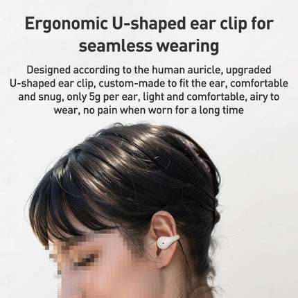 35Langsdom TS03 Pro wireless clip-on Bluetooth earphones (beige)