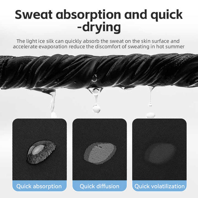 1335Cagoule Facial ROCKBROS en Tissu Glacé noir