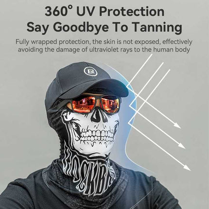 480 Multifunction ROCKBROS Balaclava, adorned with a Skull pattern