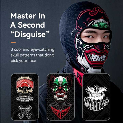 480 Multifunction ROCKBROS Balaclava, adorned with a Skull pattern