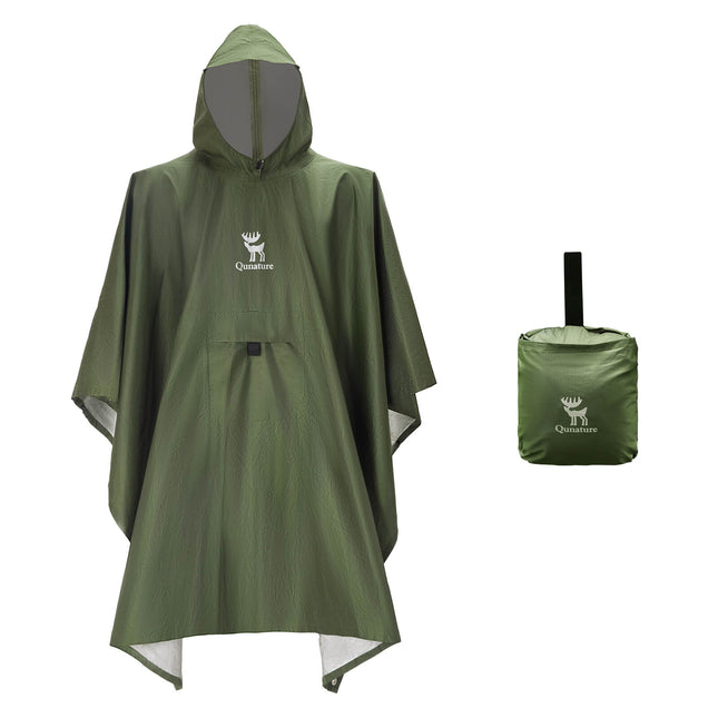 Poncho de Pluie d'Extérieur Multifonction 3-en-1 - Vert