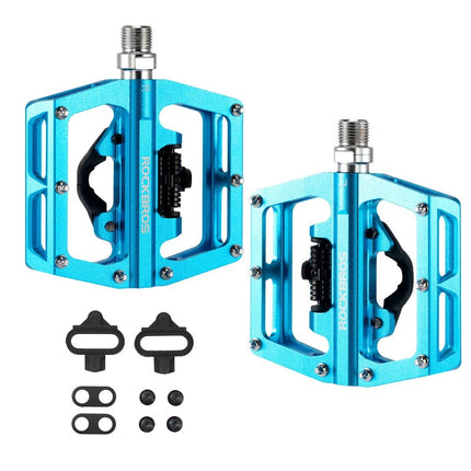 Pédales mixtes automatiques SPD et plates en aluminium CNC ROCKBROS