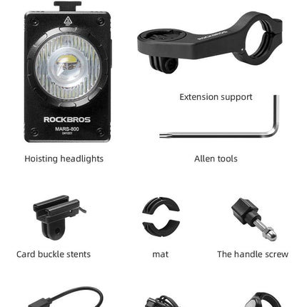 164Phare Vélo ROCKBROS  800 Lumens, IPX6