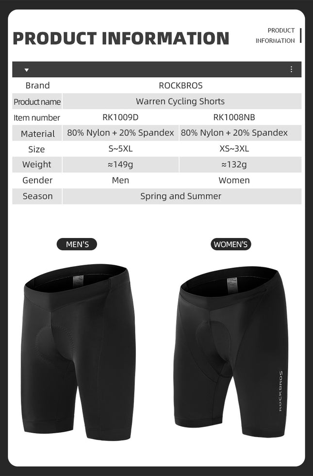 Pantaloncini da ciclismo da donna con fondello 3D traspirante