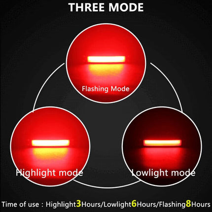 167Rear Bike Light ROCKBROS Rechargeable USB & Safety.