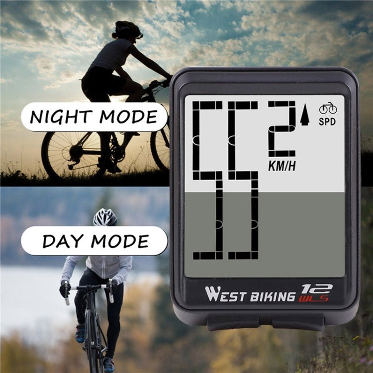 Kabelloser Fahrradcomputer WEST BIKING (Großes Display)