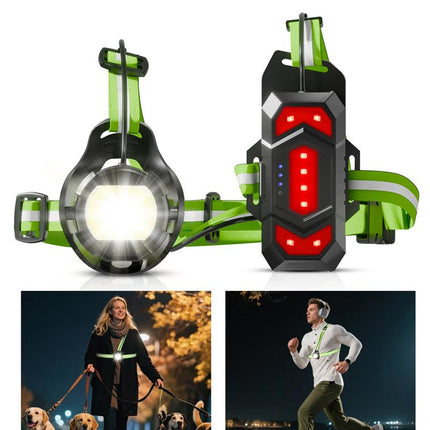 Lampe de course cycliste avertissement poitrine WEST BIKING