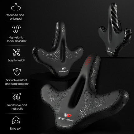 1973Sella bici confortevole ergonomica impermeabile larga