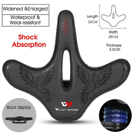 1973Sella bici confortevole ergonomica impermeabile larga