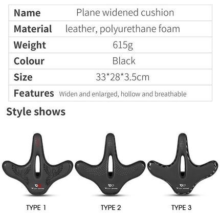 1973Sella bici confortevole ergonomica impermeabile larga