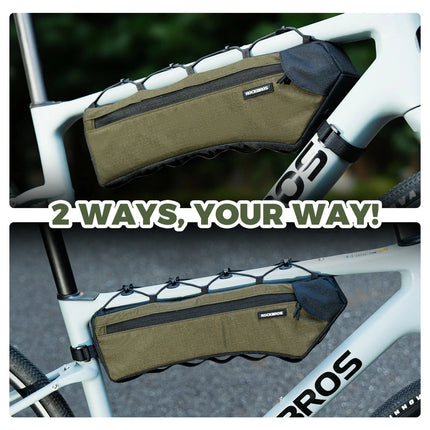 Sacoche vélo avec fermeture éclair latérale - Vert