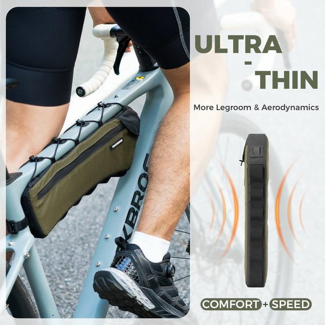 Sacoche vélo avec fermeture éclair latérale - Vert