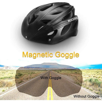 1588ROCKBROS Casco da Bici con Occhiali 58-62cm