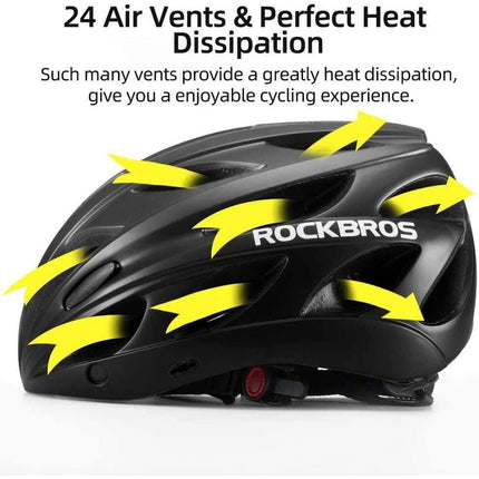 1588ROCKBROS Casco da Bici con Occhiali 58-62cm