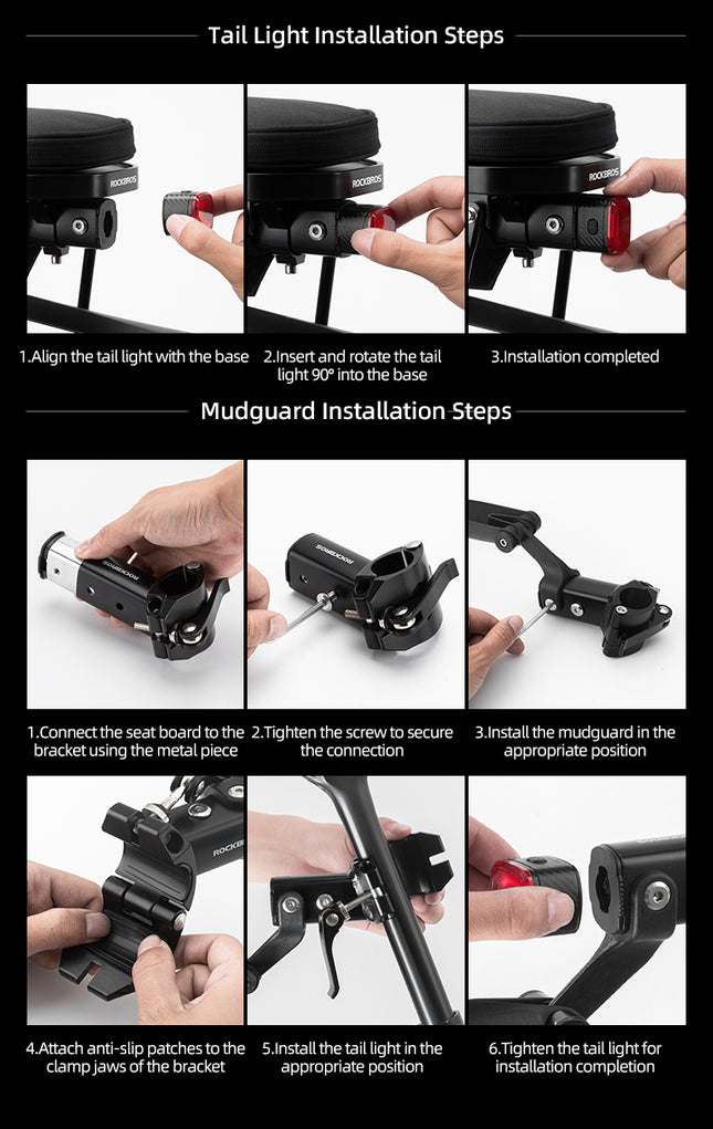 918 Multifunctional Rear Luggage Rack with Mudguard