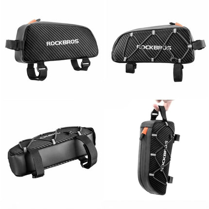 603Sacoche de cadre pour vélo Rockbros 039BK 1 l avec tresse - noir