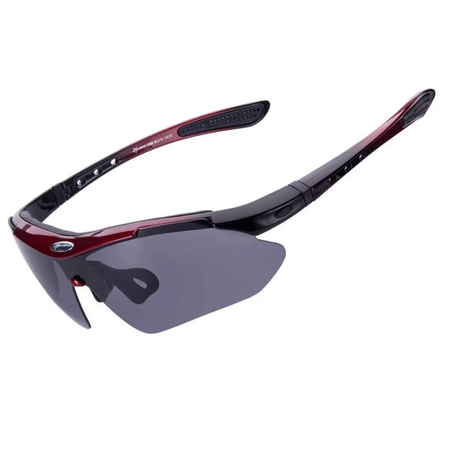1044Lunettes de vélo polarisées Rockbros 10001 - Noir et rouge