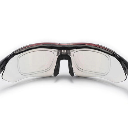 1044Lunettes de vélo polarisées Rockbros 10001 - Noir et rouge