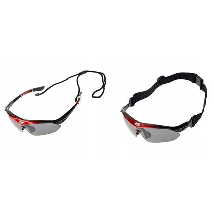 1044Lunettes de vélo polarisées Rockbros 10001 - Noir et rouge