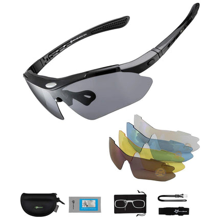 2242Rockbros 10003 Lunettes de vélo polarisées - Noir