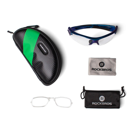 417 Occhiali da ciclismo fotocromatici UV400 Rockbros 10069 - blu